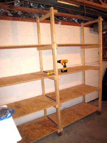basement shelving system