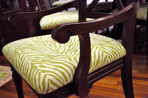 diy dining room chair reupholstery