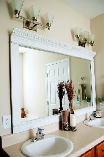 Easy Bathroom Update with DIY Mirror Frame Kit from Frame My Mirror