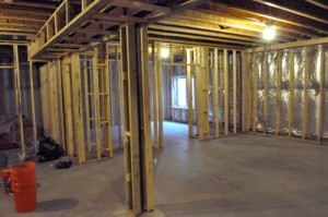 Basement Remodel, Day 1: Framing