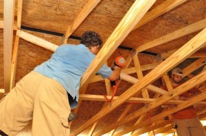 Building an Addition, Day 11: Floor Insulation, Roof Braces, Lintel