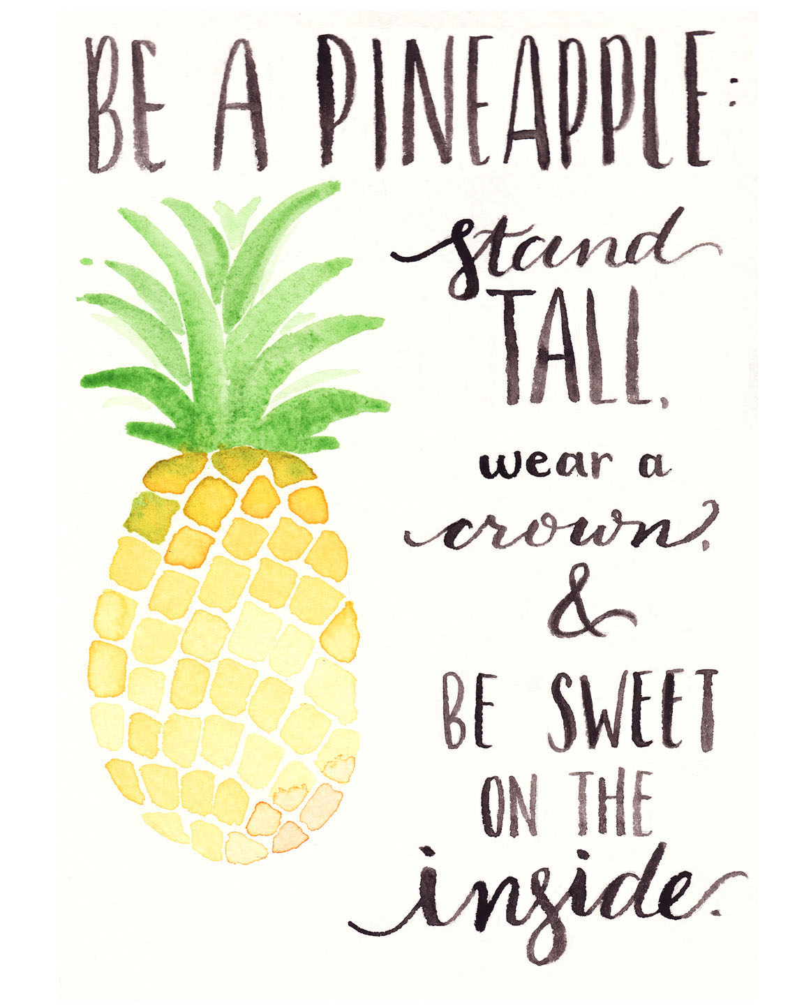 inspiration: pineapple — how could she walk there and smile, and look so