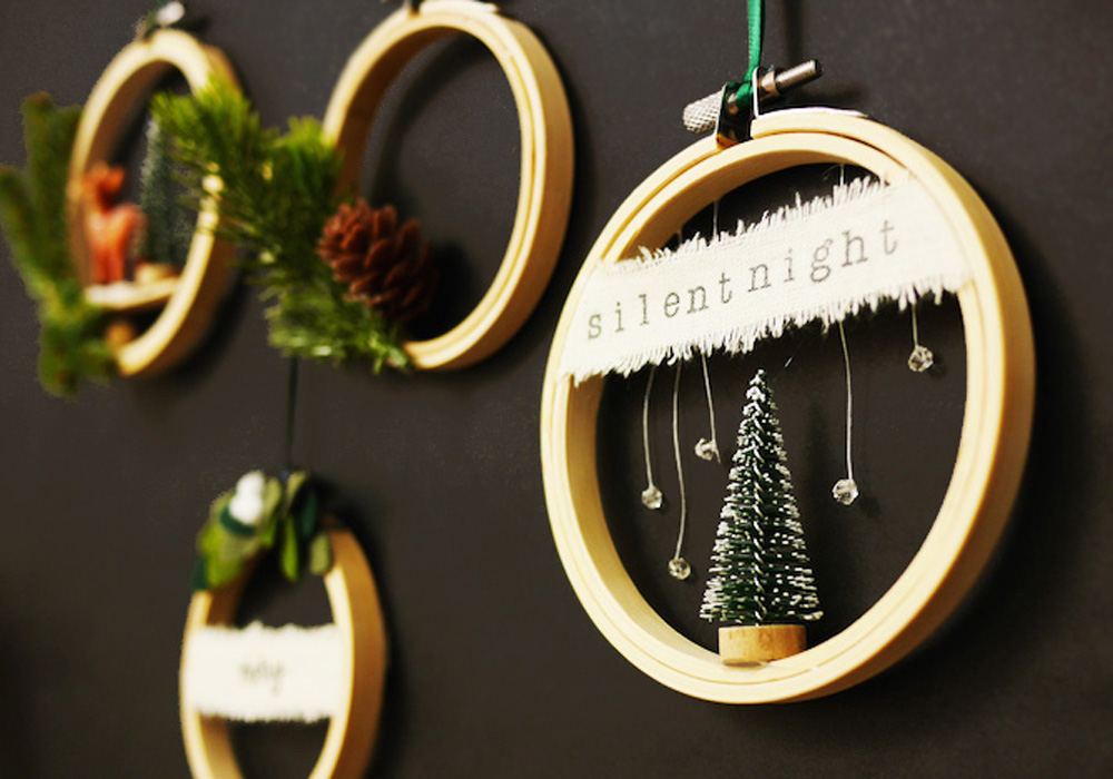 14+ tutorials for embroidery hoop Christmas ornaments - Swoodson Says